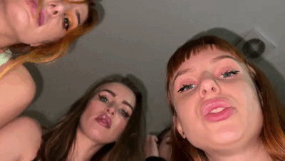 28823 - Dominant Foursome Girls Spit On You - Close Up POV Spitting Humiliation